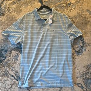 Vineyard Vines Light Blue Striped Polo Shirt